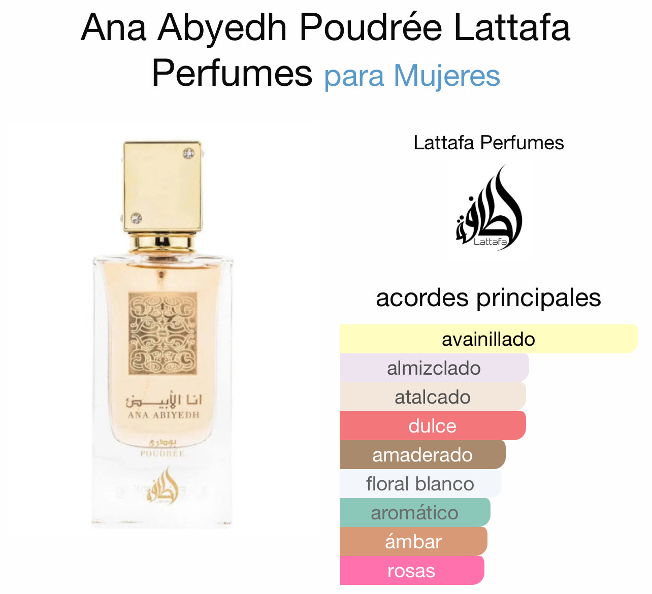 Ana Abiyedh Poudrée 80 ml - I am white- Lattafa - Eau de Parfum DUBAI