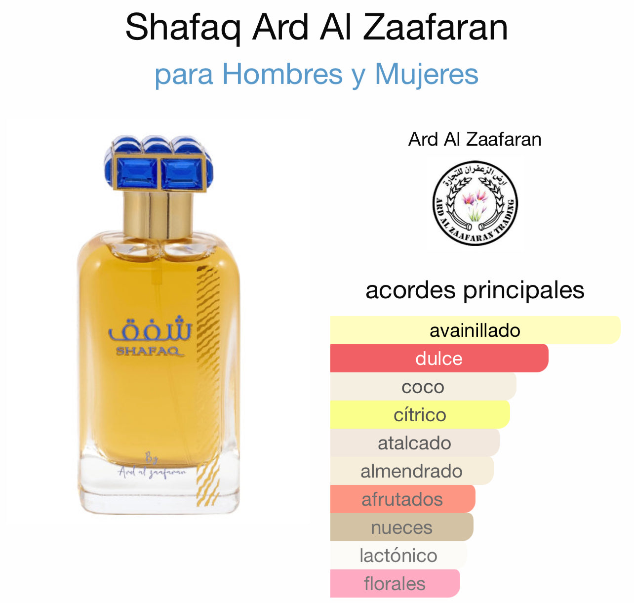 SHAFAQ  Ard Al Zafaaran Lattafa 100ml