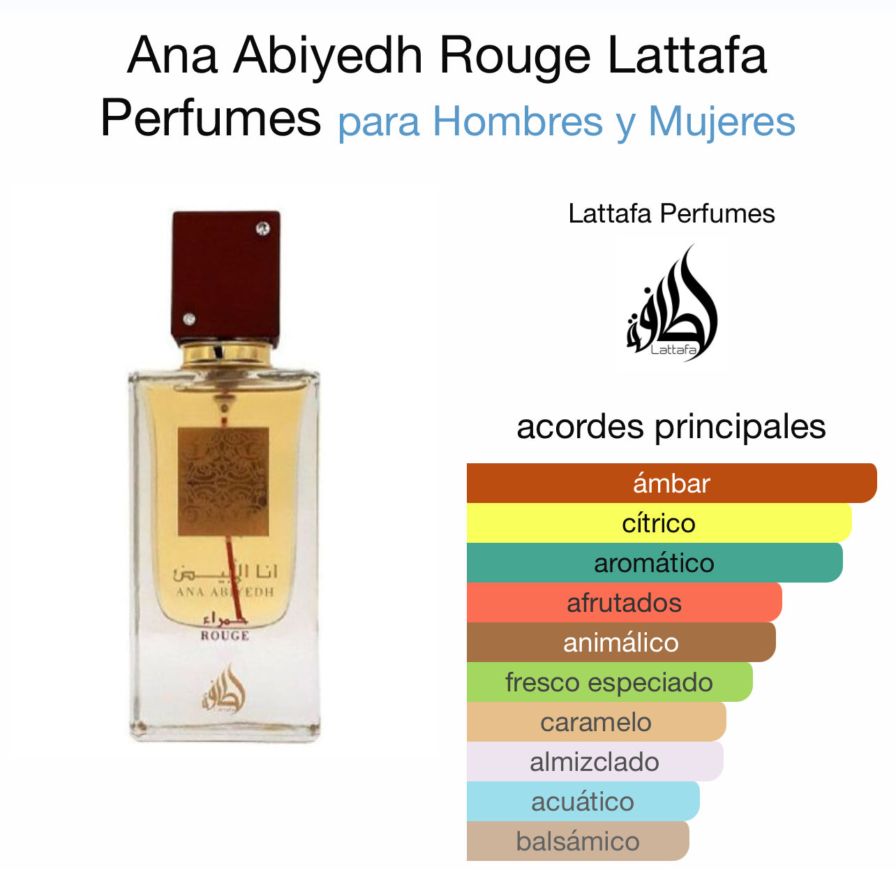 Ana Abiyedh Rouge Lattafa  60 ml - I am white - LATTAFA